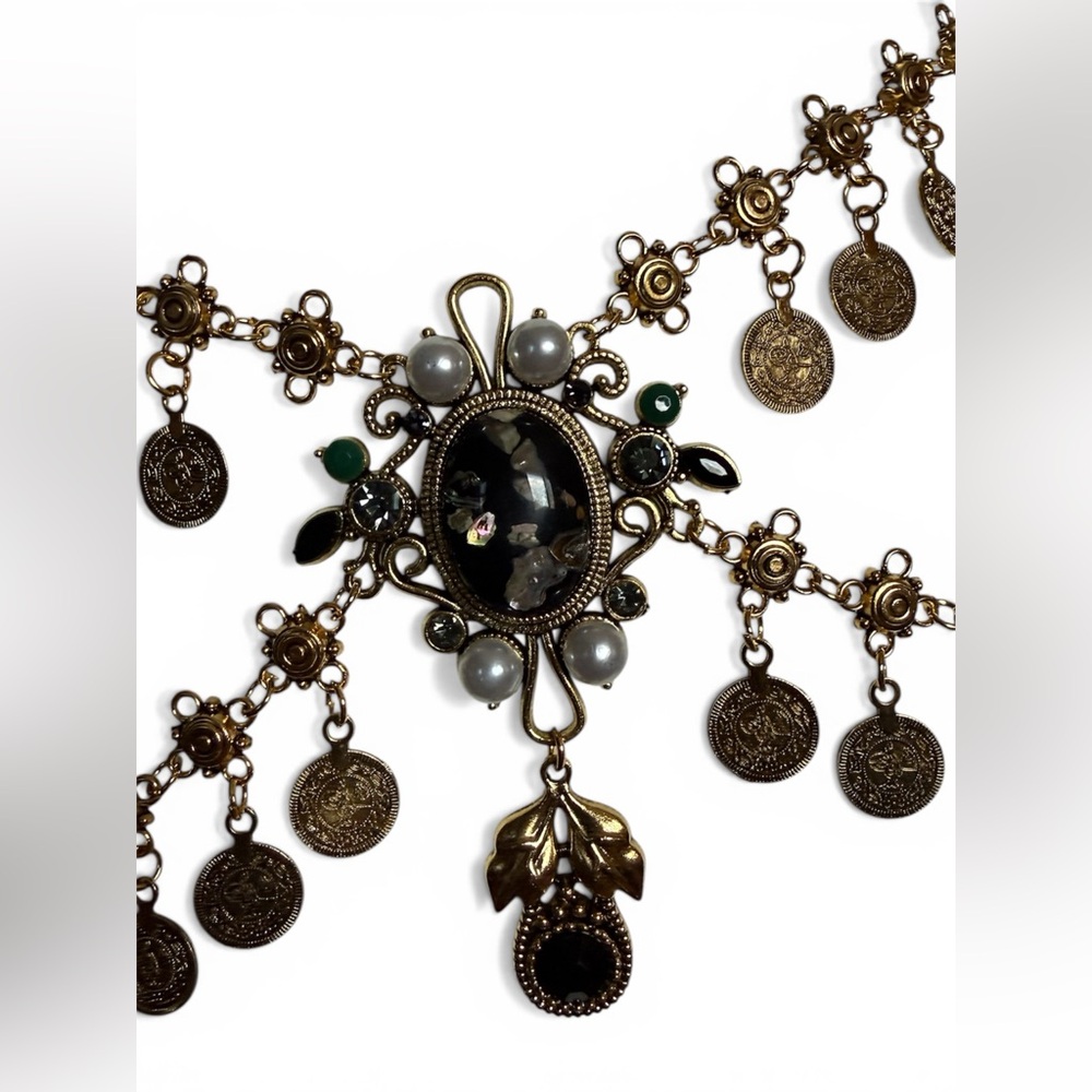 Stunning, Double Layer Coin “Gypsy” Chain Belt- up to 42 inches - Picture 4 of 5